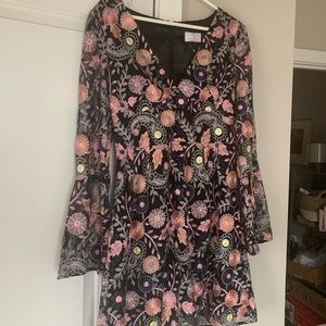 NWOT Monique Luhhlier Embroidered Dress